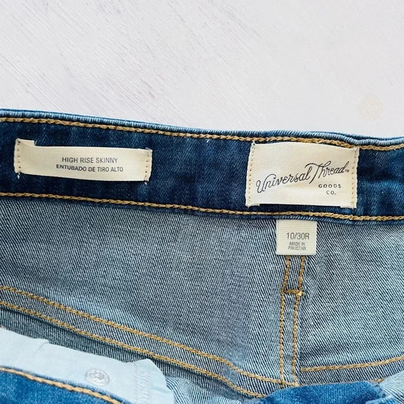 Universal Thread High Rise Skinny Denim Jeans With Patch Size 10 30R $32 - Picture 7 of 13